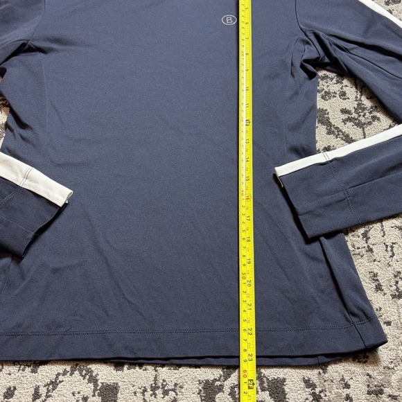 Bogner Sport Women's Hooded 1/4 Zip Tneck Midnight Navy & White Active Wear Top - Picture 2 of 9